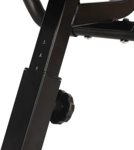 Height Adjustment feature of Zaap Fitness Folding X-Bike