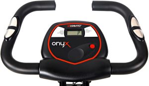 VIAVITO Onyx Folding Exercise Bike Handle LCD HeartBeatSensors